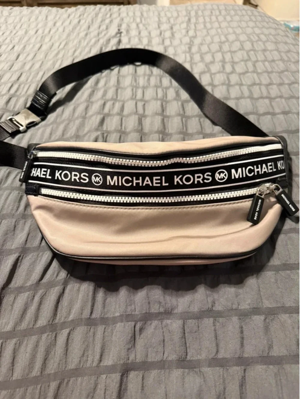 Michael Kors Kenly Logo Tape Nylon Belt Bag Crossbody Fanny Pack